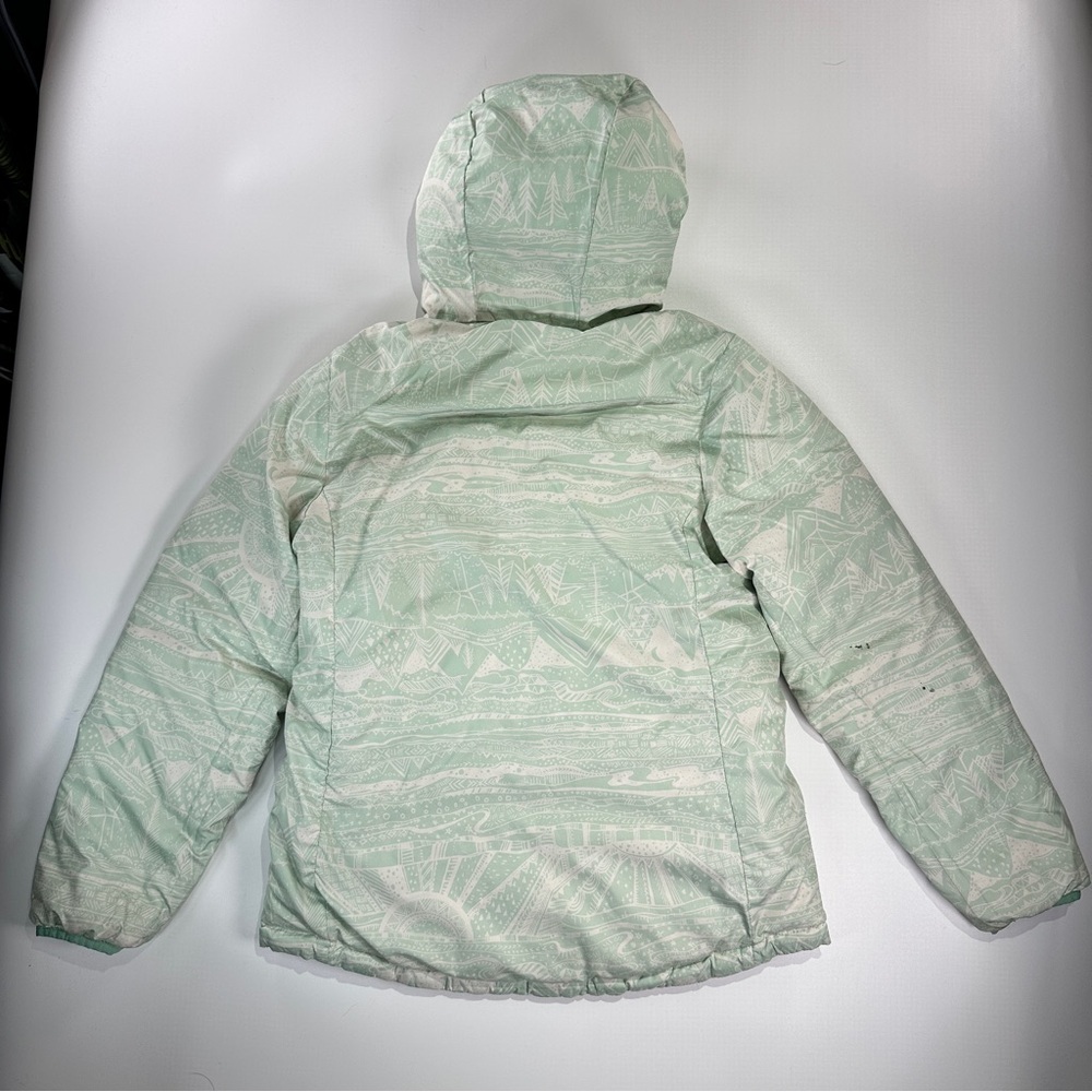 Patagonia kids reversible down puffer jacket hooded winter coat girls L - Picture 8 of 16